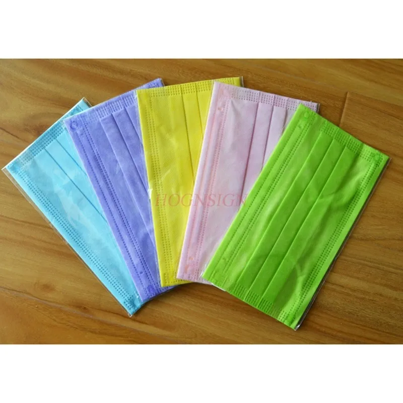 

Disposable Mask Yellow Pure Color Cute Personality Independent Packaging Adult Female Tide Surgical Face Masks Medical