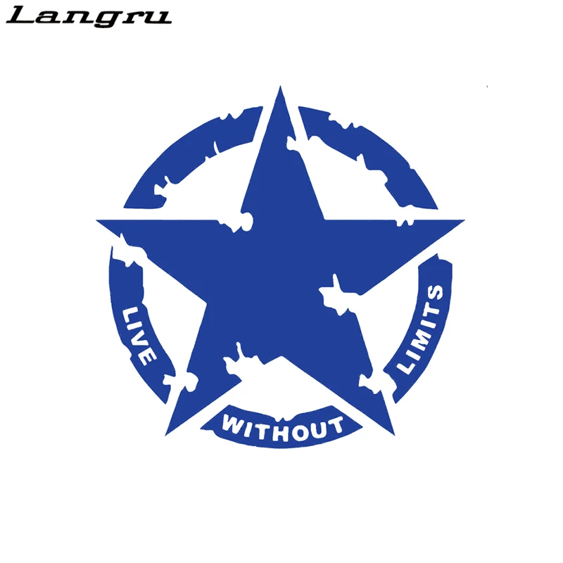 Langru виниловая наклейка в стиле милитари Star Live без ограничений крутая графика