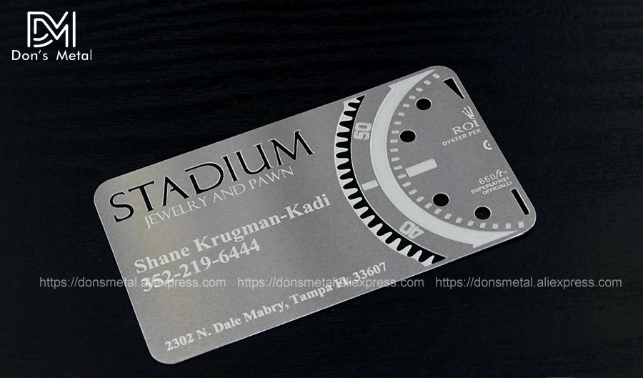 Hollow out  cut out stainless steel business card metal card design metal business card custom 