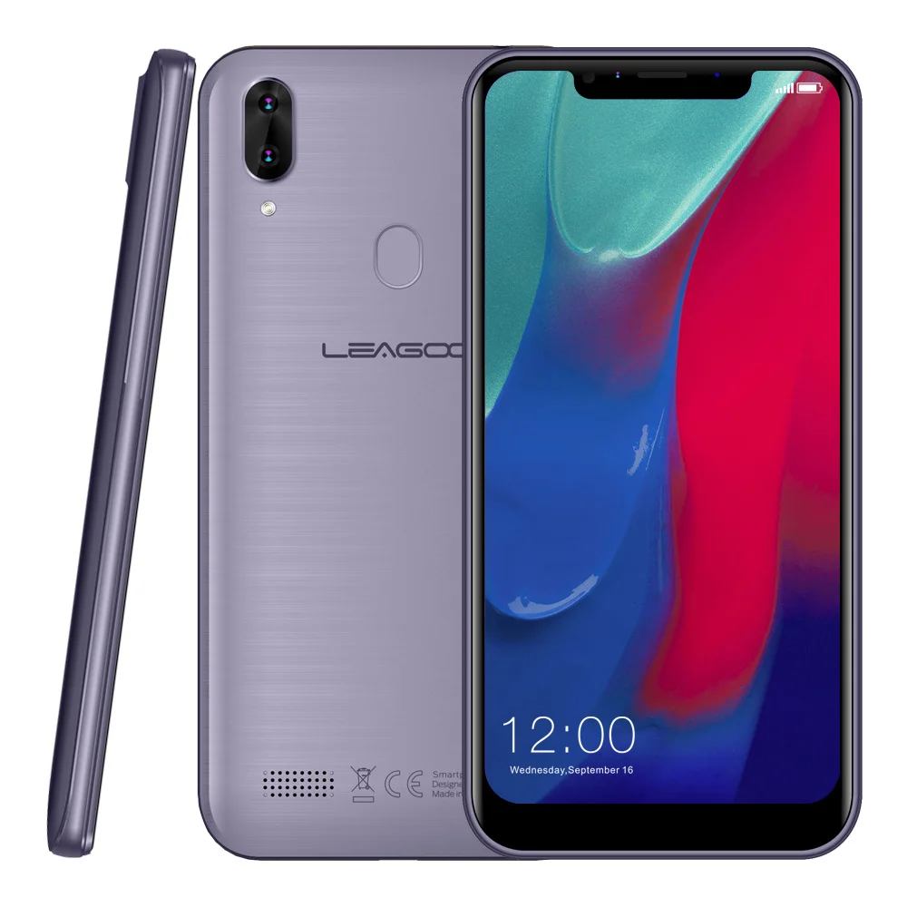 Мобильный телефон LEAGOO M11 Android 8,1, 6,18 дюйма, 4000 мА/ч, 2 Гб ОЗУ, 16 Гб ПЗУ, четырехъядерный процессор MT6739, отпечаток пальца, функция распознавания лица, быстрая зарядка, 4G OTG - Цвет: Gray