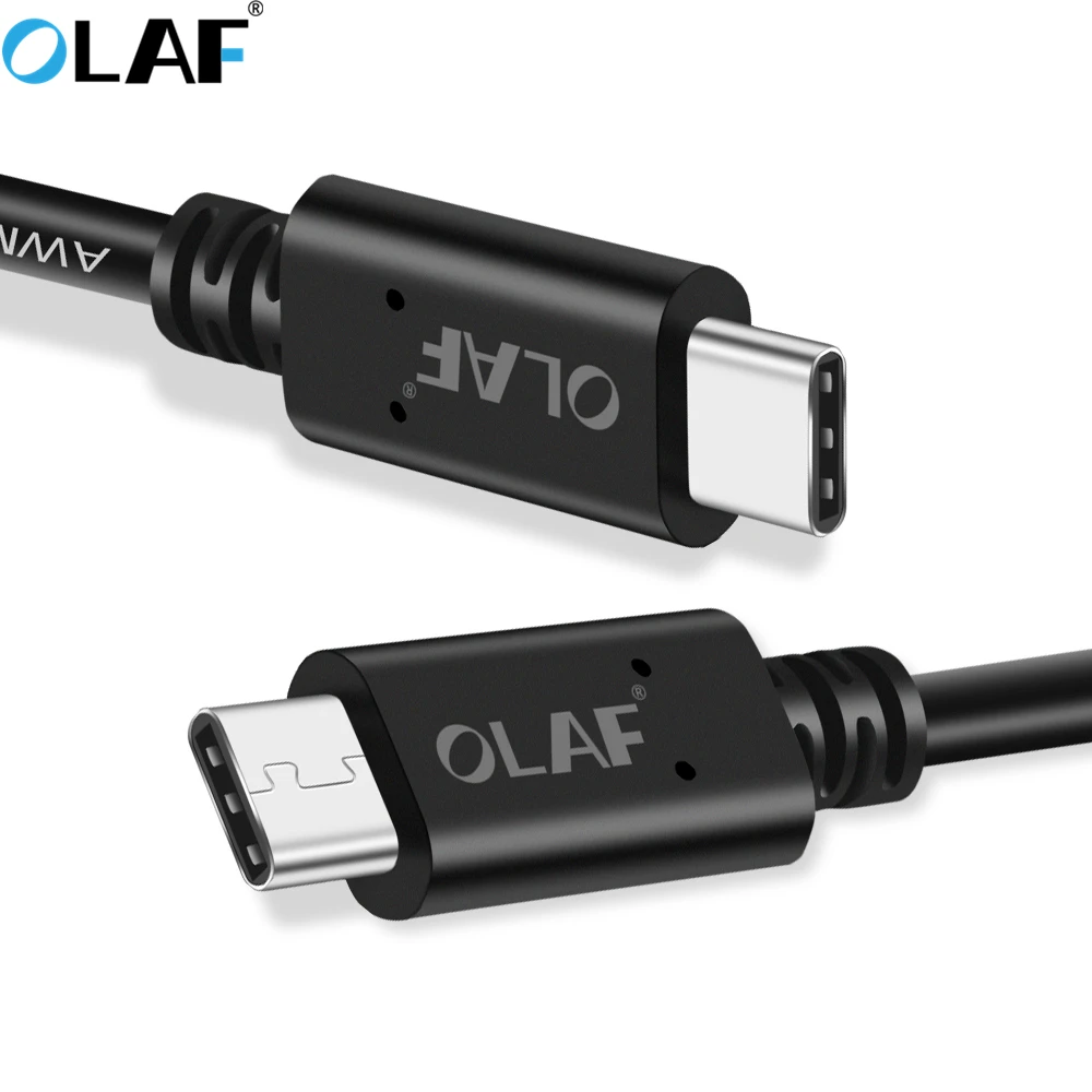 

Olaf USB C To USB-C Cable 3A PD Fast Charging Type C To Type-c Male For Samsung S9 Switch Macbook Data Sync Usbc Charger Cable