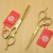 5,5 ''16 см фиолетовый дракон 440C золотой цвет профессиональные человеческие ножницы для волос Парикмахерские ножницы для резки филировочные ножницы Z1014