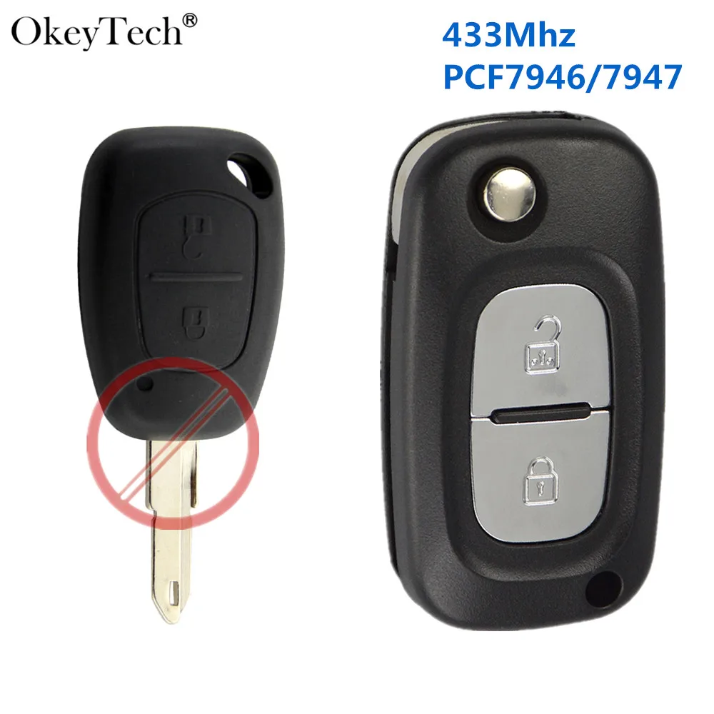 Модифицированный Автомобильный Дистанционный ключ Okeytech с 2 кнопками для Renault VIVARO