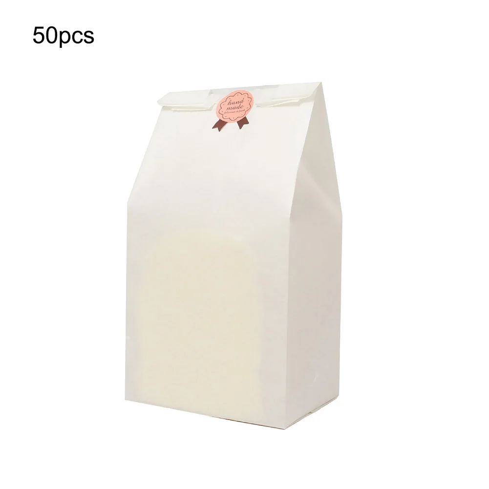 50 шт крафт-бумага для хлеба, прозрачная упаковка для масла, для тостов, для окон, для выпечки, на вынос, пищевая посылка, мешок для торта