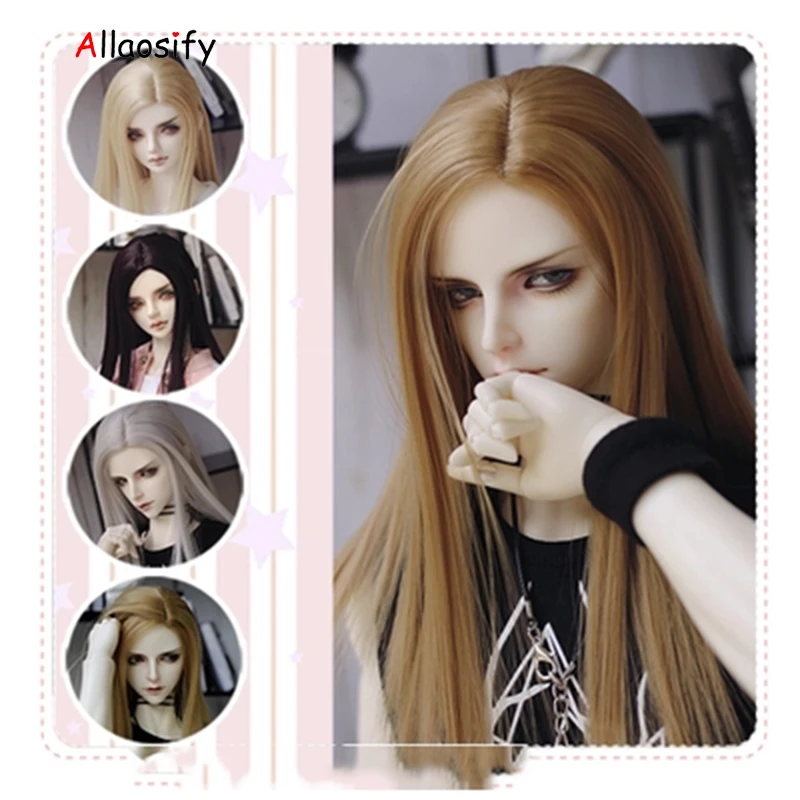 Allaosify Bjd парик SD как мальчик кукла красивое золотистое вьющиеся волосы 1/3 высоких температур кукольный парик bjd волос