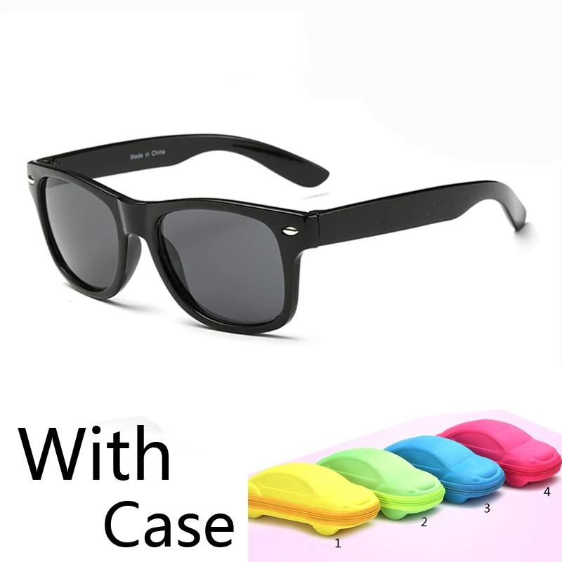 

2016 New classic children baby girls boy kids sunglasses uv protection Kids Sun Goggles UV400 gift with car case eyewear