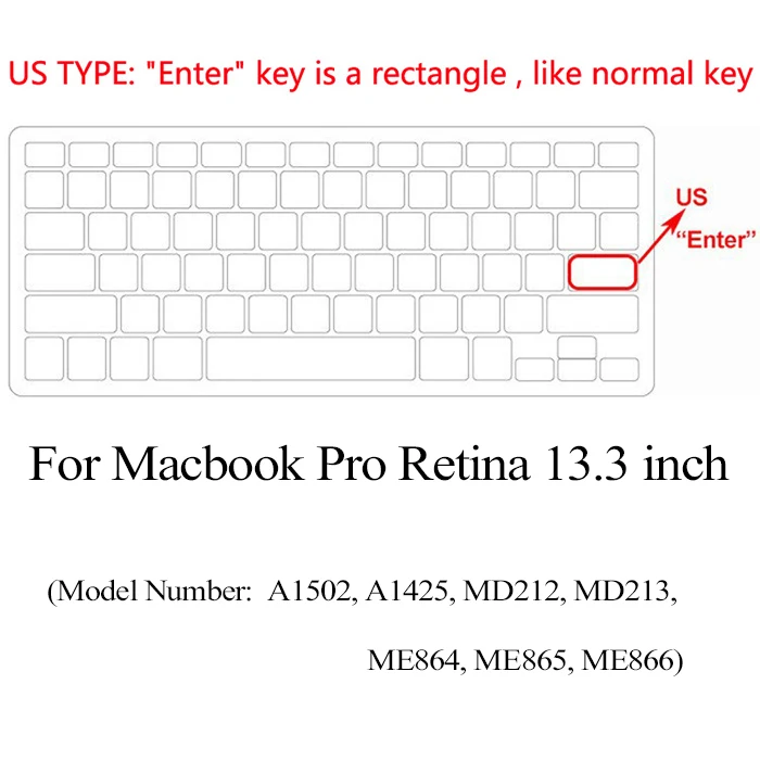 ЕС/Великобритания/США Силиконовая накладка для клавиатуры прозрачный протектор для Apple для Macbook Air 11/retina 12/Air 13 15/Pro 13 15/retina 13 - Цвет: 10