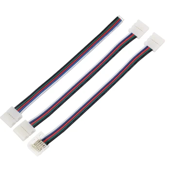 

5PCS Free soldering 10mm 5PIN LED Connector with wire cable for LED Strip 5050 RGBW RGBWW ,easy to fix
