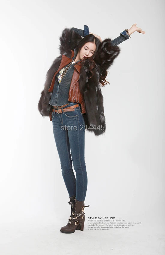 Шуба из серебристой лисы, женское длинное пальто из натурального Лисьего меха, зимняя Толстая Шуба из натурального меха, на заказ размера плюс 599