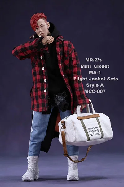 Модный комплект одежды, 1/6 г., MR. Z's Mini Closet MA-1, комплект летной куртки с холщовой сумкой-ведерком, 3 вида стилей для фигуры 12 дюймов - Цвет: MCC007