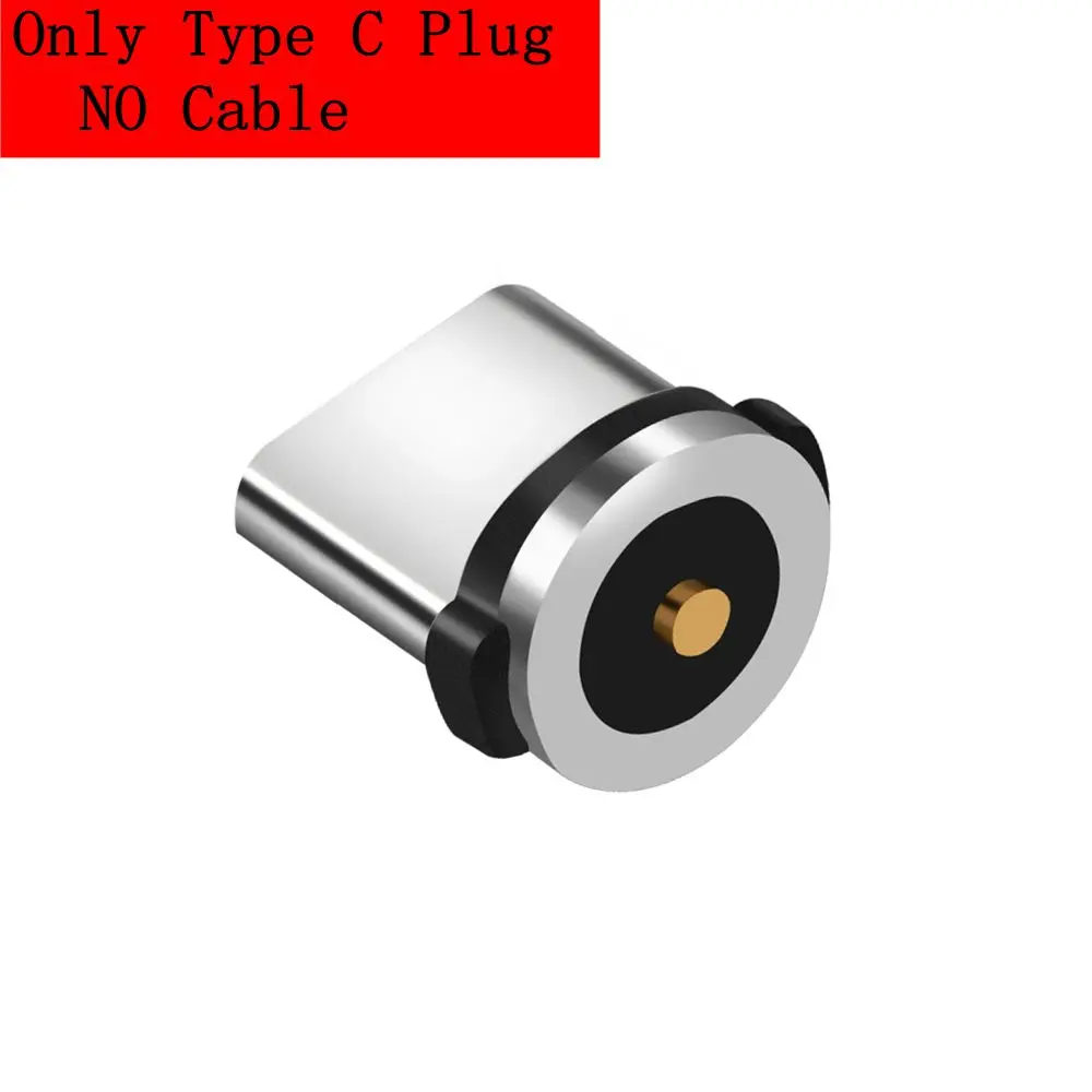 Олаф Круглый Магнитный кабель для подключения к сети Тип C Micro USB C 8 pin Вилки Быстрая Зарядка адаптер телефонный кабель Microusb Тип-C магнит Зарядное устройство штепсельной вилки - Цвет: Type C NO Cable