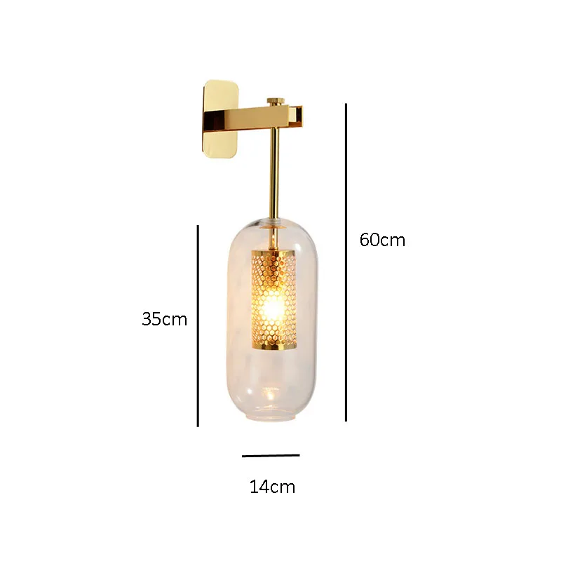 Post Modern-Glass Gold Black Wall Lights Lamp Nordic Led Wall Sconce for Bathroom Bedroom Home Lighting Fixtures Decorative Lights (9)