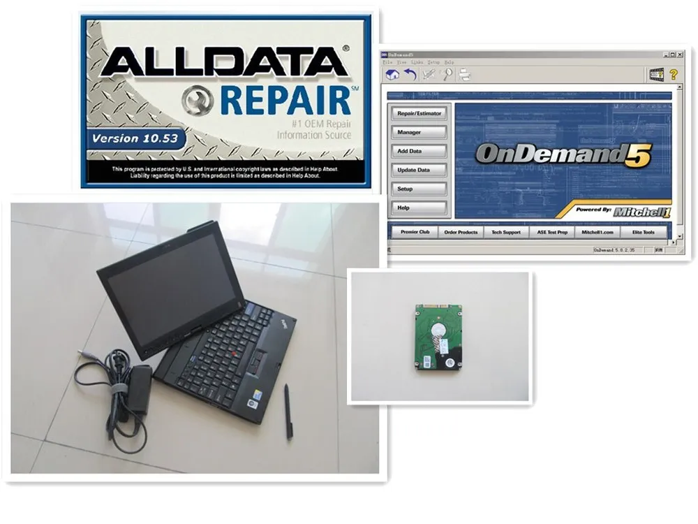 

Newest 2in1 Auto Repair Software Alldata and mitchell installed X200t Touch screen laptop Alldata 10.53+mitchell on demand 2015