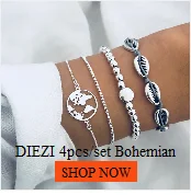 DIEZI богемные черепахи браслеты с подвесками браслеты для женщин Мода Золотой Цвет Strand браслеты наборы украшений подарки Вечерние