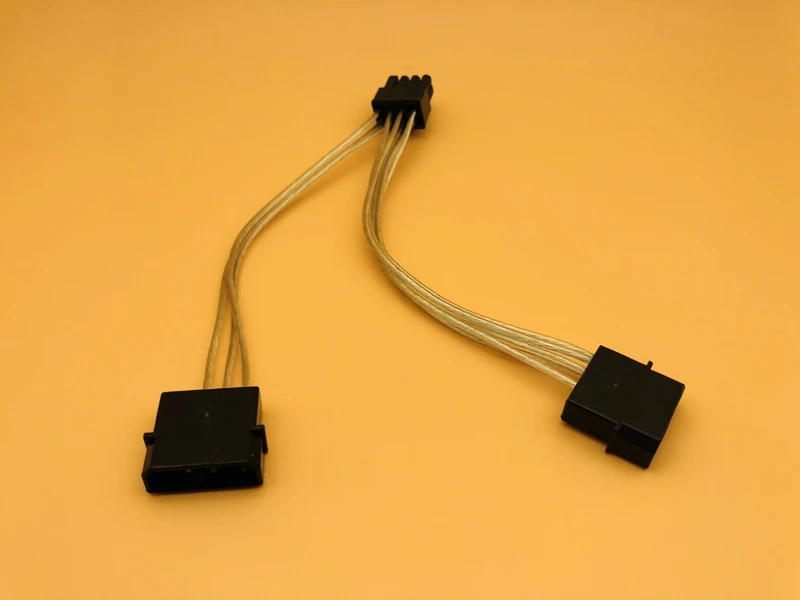 18cm 4PIN to 8PIN Graphic Card Cable Dual 4Pin to 8Pin(6+2) Graphics Card Power Cable Supply Dual D port to 8 pin for BTC Mining