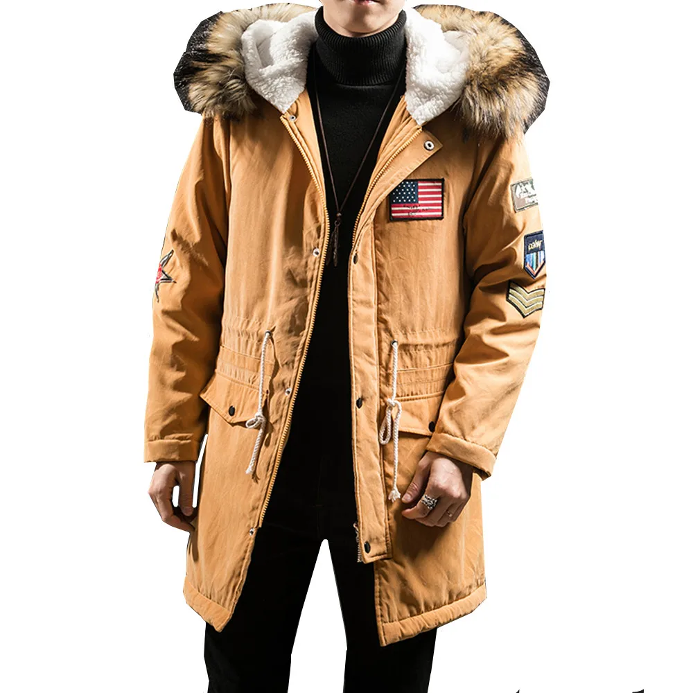 

2018 New Fashion Hooded Winter Jacket Men Thick Warm Fur Collar Parkas Man Coat Outerwear Zipper Jackets Male Parka Coats 4XL5XL
