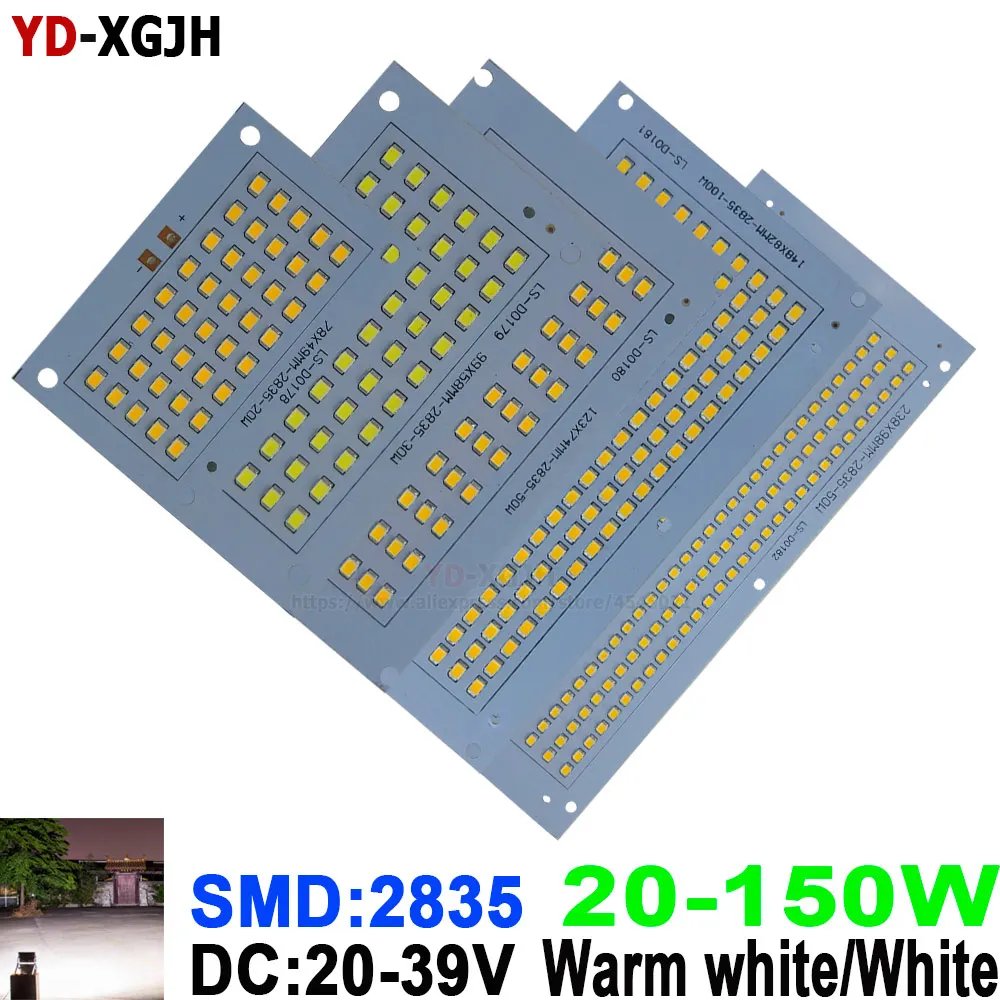 Полностью мощный светодиодный прожектор PCB 20 Вт 30 Вт 50 Вт 100 Вт 150 Вт SMD 2835 для светодиодный светильник светодиодный PCB доска алюминиевая пластина светодиодный прожектор