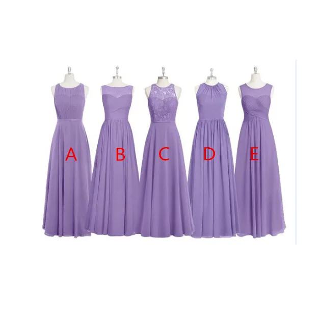 lavender bridesmaid dresses long
