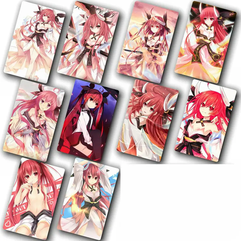 

100PCS/Lot AC DATE A LIVE Anime Crystal Card Sticker Kids Waterproof DIY Adhesive Stickers for Public Transit Bank Cards