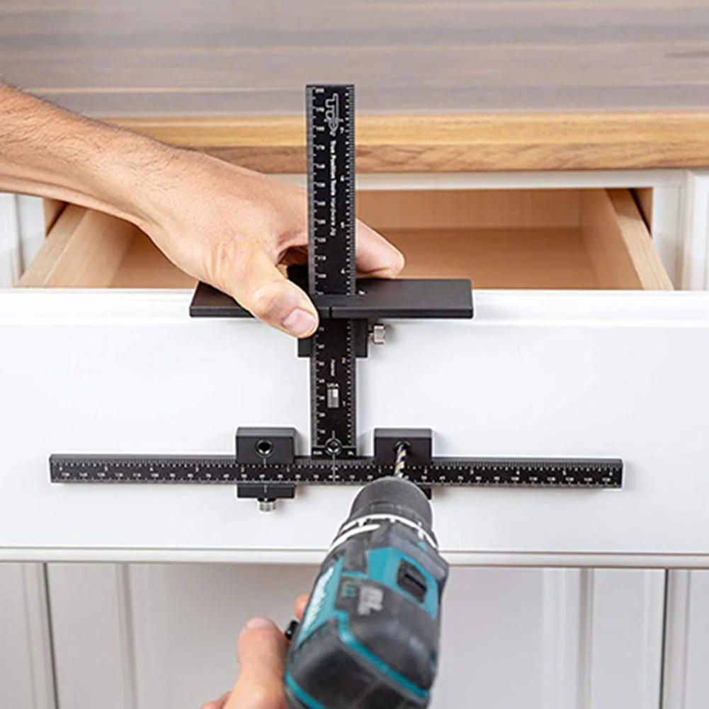

Detachable Hole Punch Locator Jig Tool Drill Guide Sleeve for Drawer Cabinet Hardware Dowelling Wood Drilling Woodworking Tools