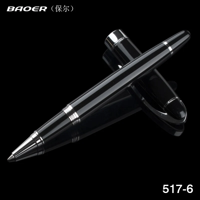 

Baoer 517 unique Black Silver Trim 4 colours Rollerball Pen luxury writing gift pens New Arrival