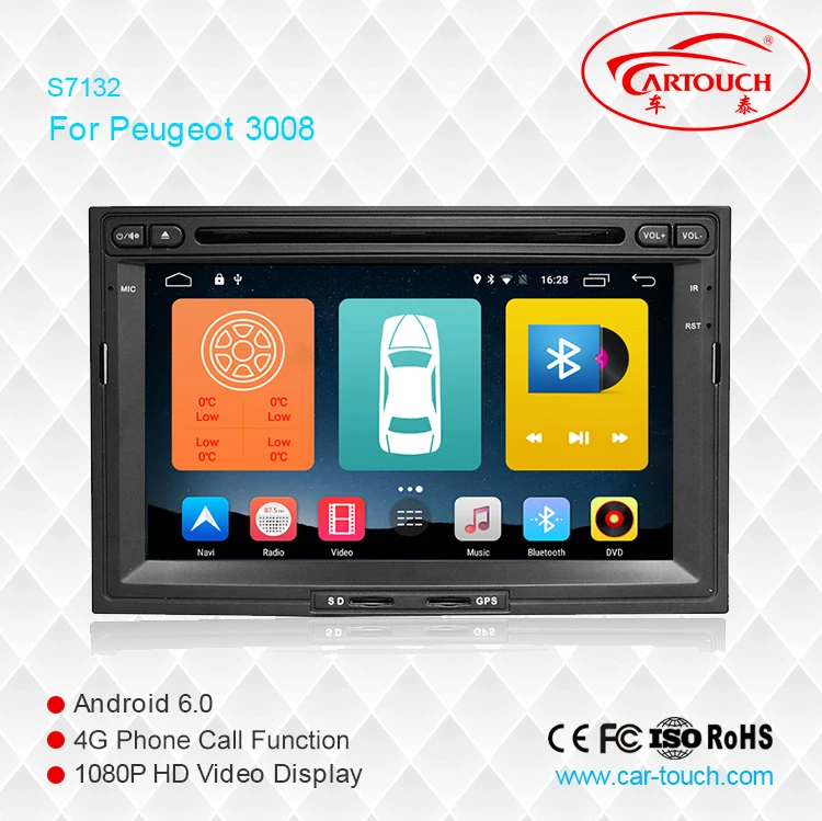 Автомобильный мультимедийный плеер 2 din Авто DVD android система 7 дюймов для PEUGEOT/Partner