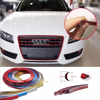 

2M Universal Car Electroplate Color Grille Clips Sticker Lights Eyebrows Sticker Wheel Hub Sticker Collision Avoidance Scratch