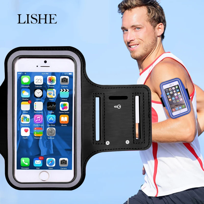 Ponsel Ban Lengan untuk 4 ''4.5'' 4.7 ''5'' 5.5 ''Inch Ponsel Olahraga Pemegang Case untuk iPhone huawei Samsung Xiaomi Handphone Lari