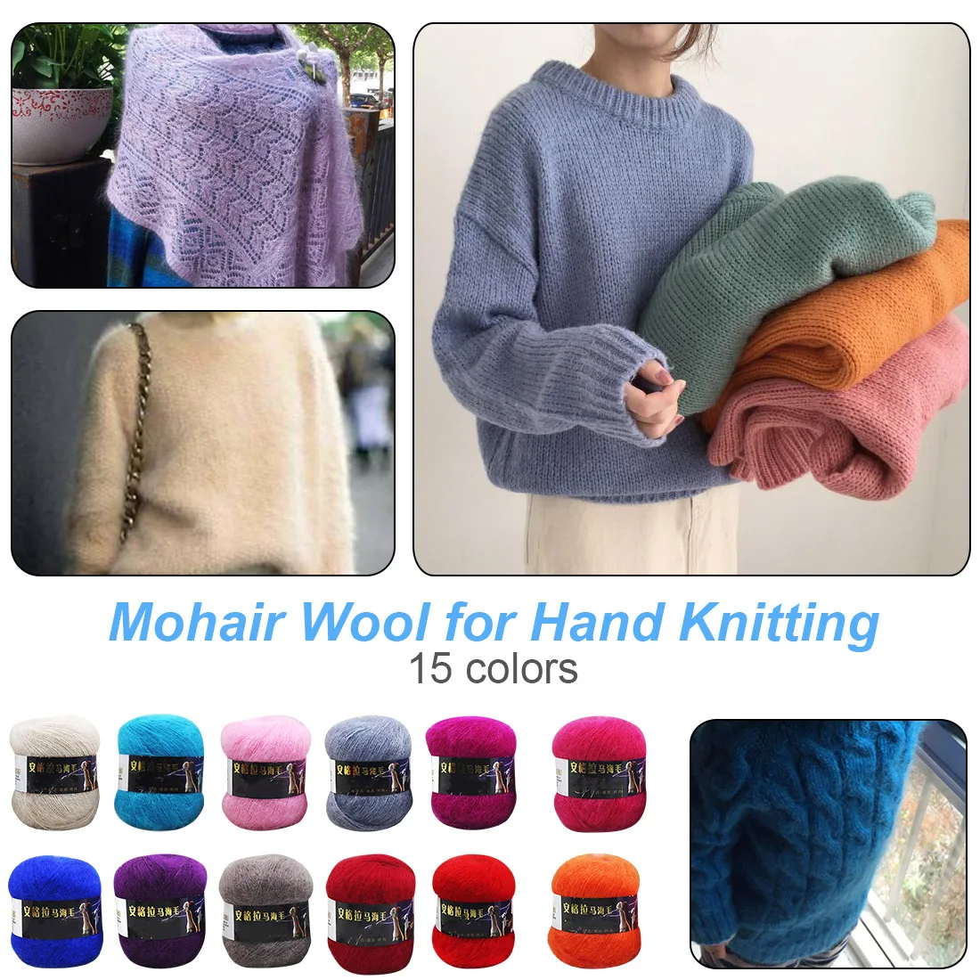 

50g/ball Best Soft Mohair Yarn for Hand Knitting Wool Crochet Yarn to Knit Mink Wool Yarns Mohair Wool for Knitting 2019