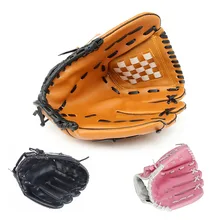 ПВХ коричневый кожаный черный розовый перчатки 10," /11,5"/12," Софтбол Открытый Командные виды спорта бейсбол Перчатки для мужчин, женщин, детей