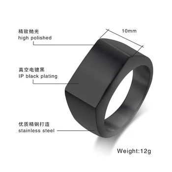 

New products listed contracted stainless steel casting ring smooth men ring can lettering mixed batch of RC - 383