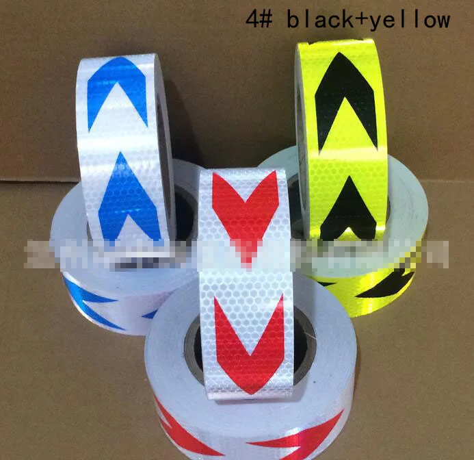 

rete automobile 5x300cm Aveolate arrow Reflective Tape Sticker Safe Warning sign Car road symbol Crash Guard etc Wholesale