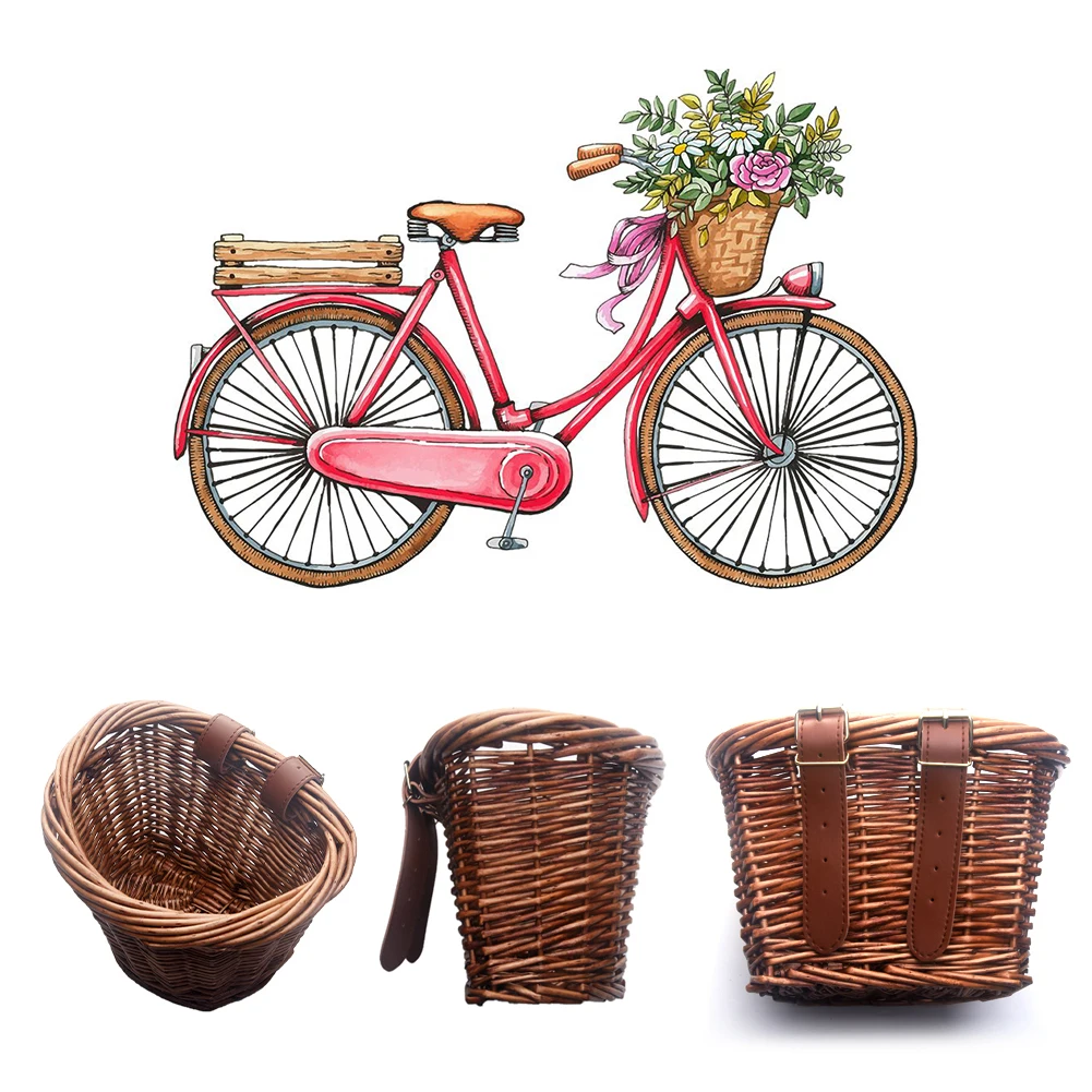 Perfect MrY 2019 New Hand-made Wicker Basket Multi-function Children Bicycle Shopping Basket Storage Supplies Child Cycling Parts 1