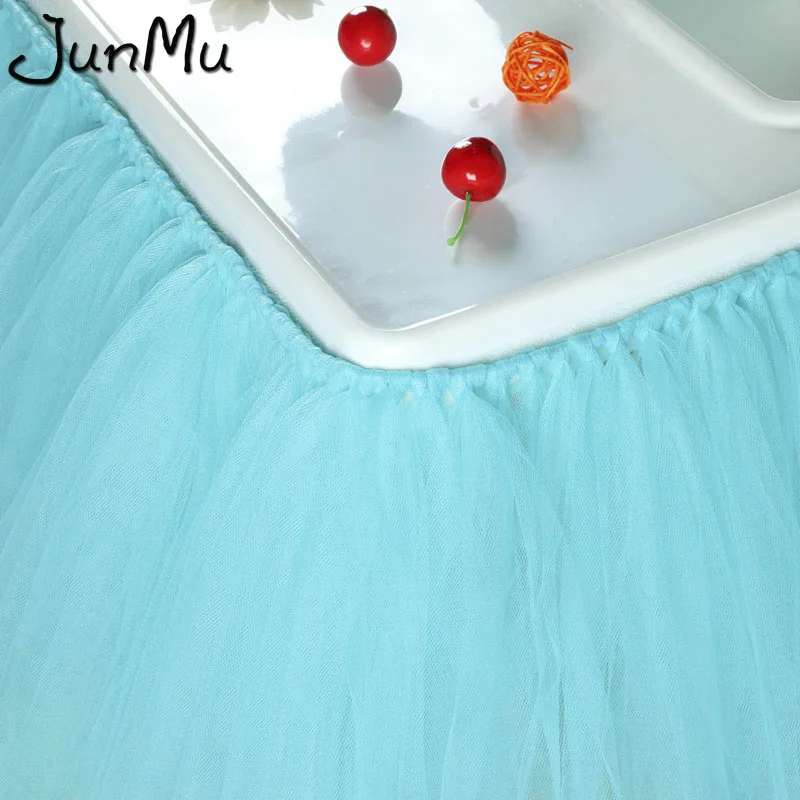 100cm x 35cm Tutu Tulle Table Skirts Baby Shower Birthday Decoration for High Chair Home Textiles Party Supplies