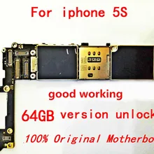 Подарок+ оригинальная материнская плата для Apple iPhone 5S 64 Гб без touch ID и разблокированная логическая плата+ подарок