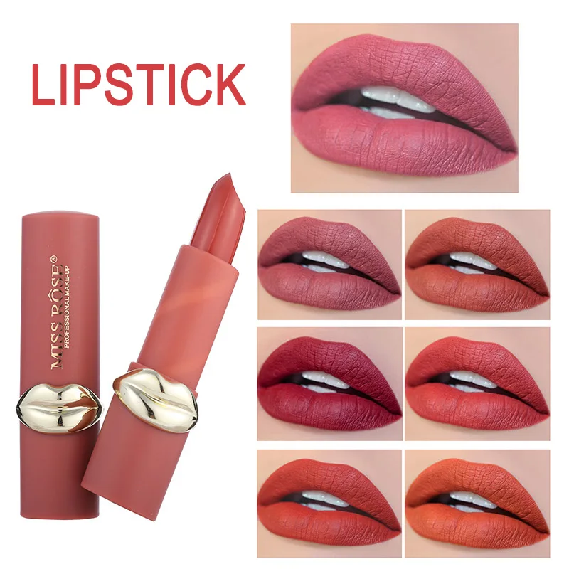 

Matte Lipstick Sexy Red Lipstick Waterproof Long Lasting Lip Shape Women Makeup Lips Stick Lips Cosmetics