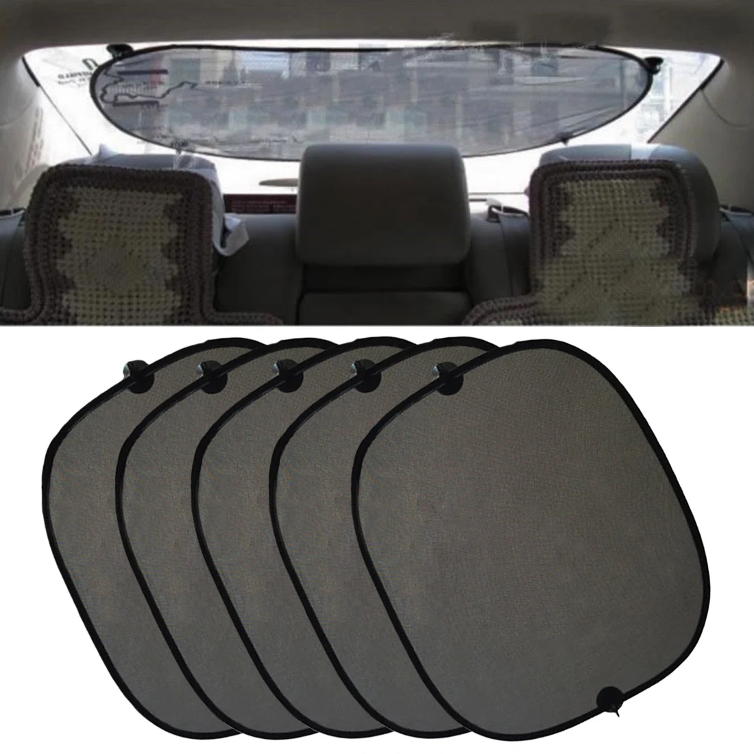 Dewtreetali 2018 New Arrival 5pcs Black Auto Sunshade Car Window Suction Cup Car Sun Shade Car