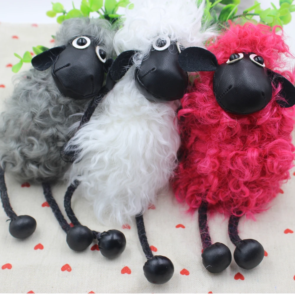 Buy Hot Sell New Sheep keychain Real lambs wool Fur