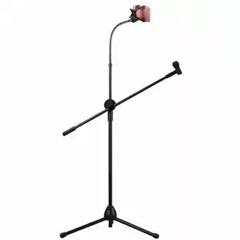 

New webcast Tablet PC bracket phone support holder with microphone supporting rod Solid base