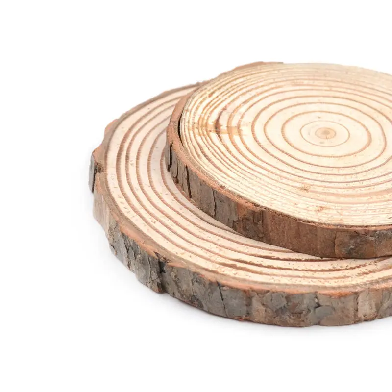 Natural Wooden Slice Cup Mat Coaster Tea Coffee Mug Drinks Round Holder Random
