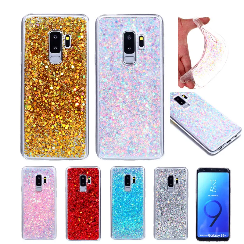 For Samsung Galaxy S9 Case Colored Shiny Glitter Silicone TPU Gel Soft Back Cover Phone for Bags |