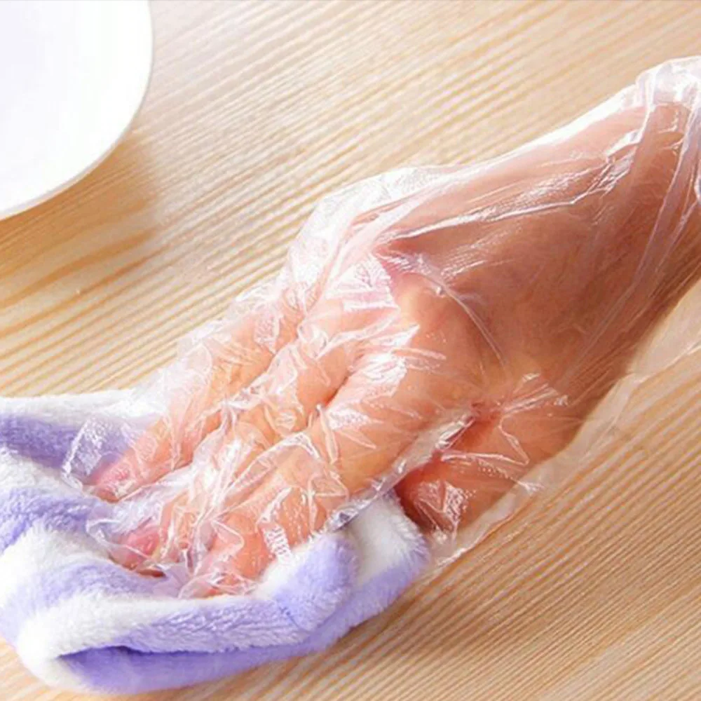50/100 шт Пластик одноразовые перчатки для ресторана, дома, обслуживания питанием гигиены для дома Кухня Еда обработки