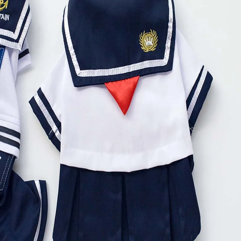SYDZSW Pet Puppy School Uniform Dog Costume Cute Dog Dress for Chihuahua Terrier Small Dog Pet Cat Clothes in Spring and Summer4