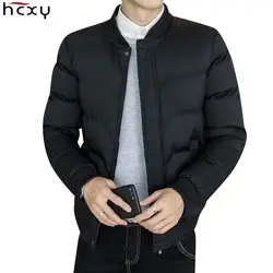HCXY 2019 мужские парки мужские хлопковые мягкие зимние куртки пальто Мужская Толстая теплая куртка одноцветная Корейская короткая версия