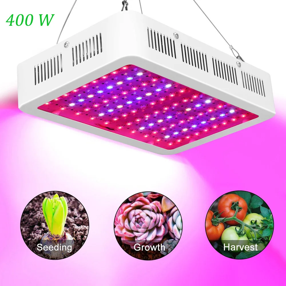 400 Вт AC 85-265 в полный спектр светодиодный светодиодные лампы для выращивания растений лампы рассады панели Подвески растут огни квадратной