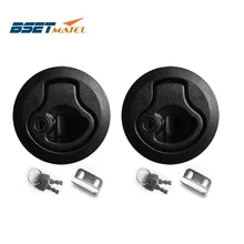 2X лучший матель черный замок Лифт ручная, для промывания Лодка защелка с ключом может блокировать промывка защелки палубный люк