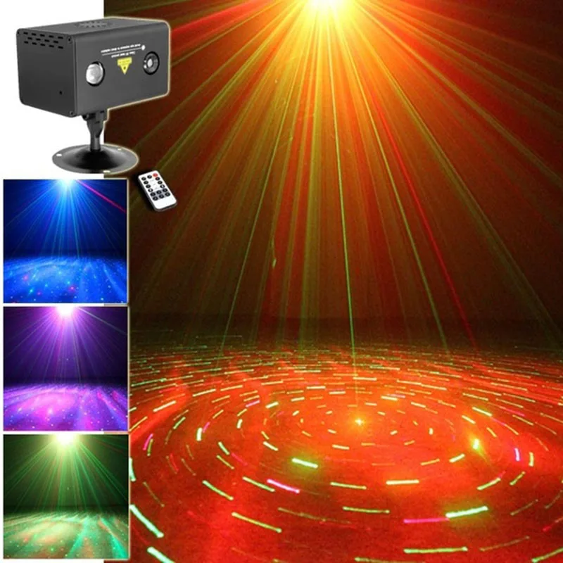 

LED Stage Light RGB Lighting Effect With Smart Remote Control Music Play Laser Projector Light For DJ Disco Bar Party Lights
