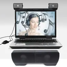 Клип динамик портативный Проводной USB питание мультимедийное, компьютерное стерео динамик Саундбар для ноутбука XP Vista Win 7 Mac и OSX