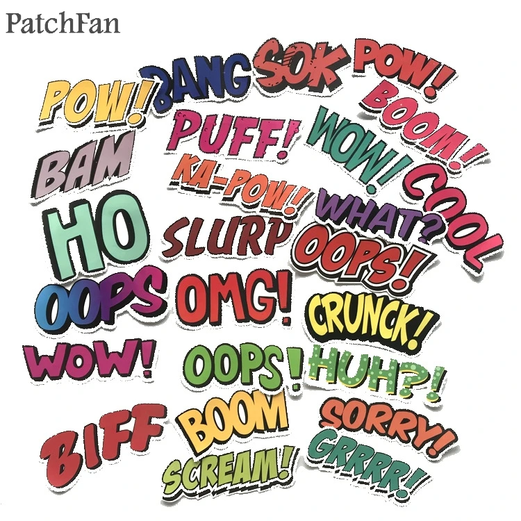 

Patchfan 25pcs Funny letter words kids 90s decals scrapbooking Toy for DIY phone Laptop Motorcycle Waterproof Stickers A1709