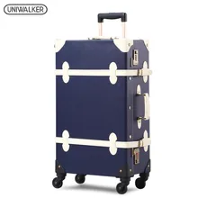 UNIWALKER Высокое качество 2" 22" 2" 26" унисекс Ретро Прокат троллейбусов Винтаж чемодан сумки с колесом для путешествий